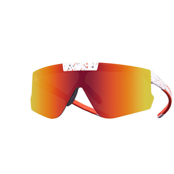 Flip sport Cykelsolglasögon Utomhusglasögon Sportsolglasögon Solglasögon Flip red and white PC不偏光