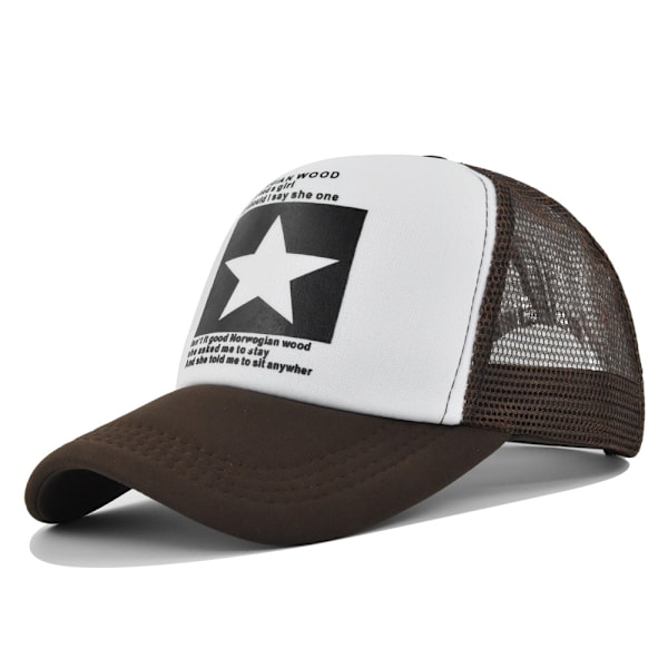 Femuddig mesh manlig hatt Hip-hop Street Dance - cap Svart och vit genombruten utomhus cap cap Färgmatchande mesh Cm6007CoffeeWhiteColorMatching Adjustable