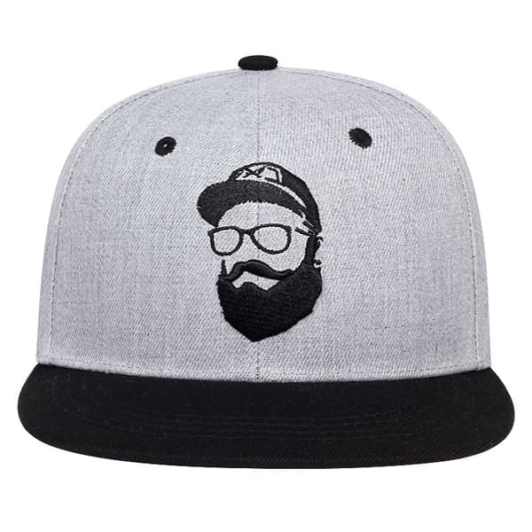 Bearded Uncle basebollkepsar Herr- och dam hiphophattar Utomhussportvisir Grey mesh cap