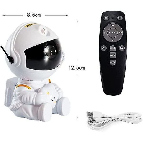 Space Buddy Projector Light, Pleshy Spacebuddy Projector, Space Buddy Pleshyco, Astronaut Star Projector Galaxy Light med fjärrkontroll (a)