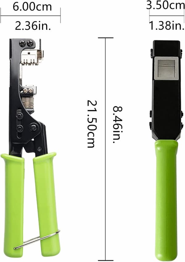 180 graders Keystone Jack Punch Down Tool (passer kun til specifikke AMP 110 Series 8 Position Jacks), CAT5/5e og CAT6/6A adapter hurtig termineringstang,