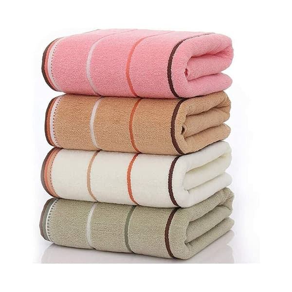 Sæt med fire 100% kæmmet bomulds badehåndklæder: Super absorberende og super bløde bomulds spa håndklæder (35 x 75 cm)