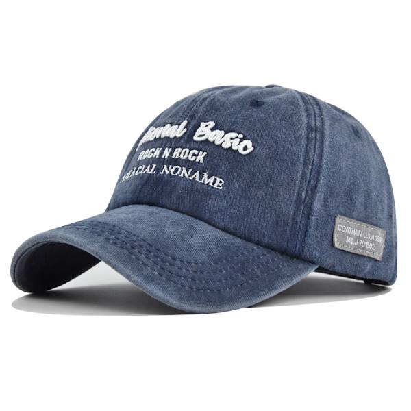 Cap Retro Broderad Peaked Cap Tvättad gammal solhatt Par Cb4435LightBlue Adjustable