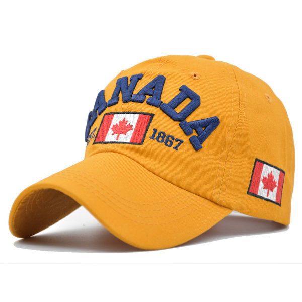 Vår- och sommarhatt Maple Leaf cap Canad par hattar Peaked Cap City utomhus solhatt White Adjustable