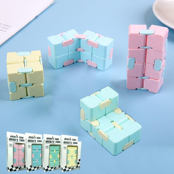 4 st Flip Pocket Finger Cube Decompression Pedagogiska Leksaker