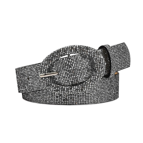 Glänsande paljetter Bältesnål Spänne Midjeband GRÅT grey