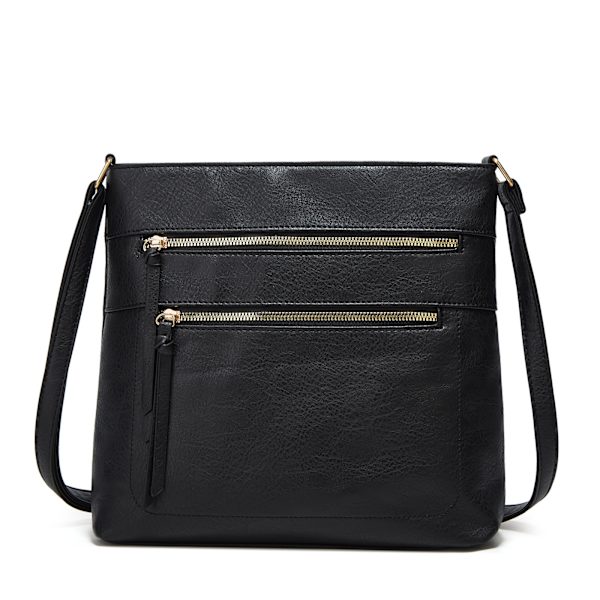 Skuldertaske, mange rum black