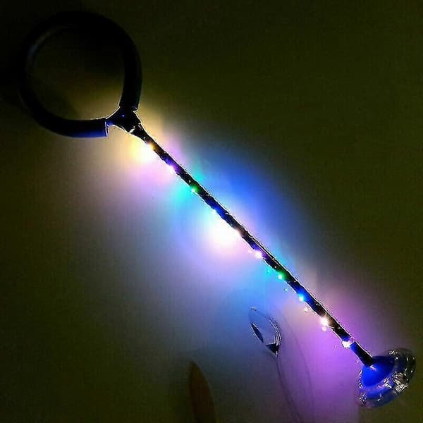 LED Blinkande Hoppboll Ring Ankel Hopprep Träning Rolig Leksak Present Barn Blue