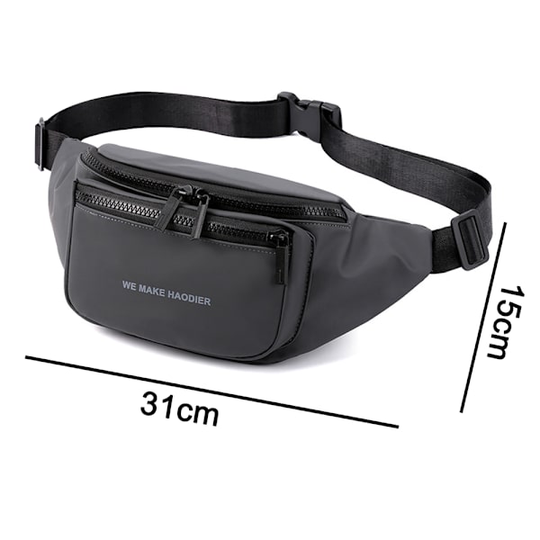 Fanny Packs för kvinnor Bältesväska Vattentät Herr Midjeväska grey