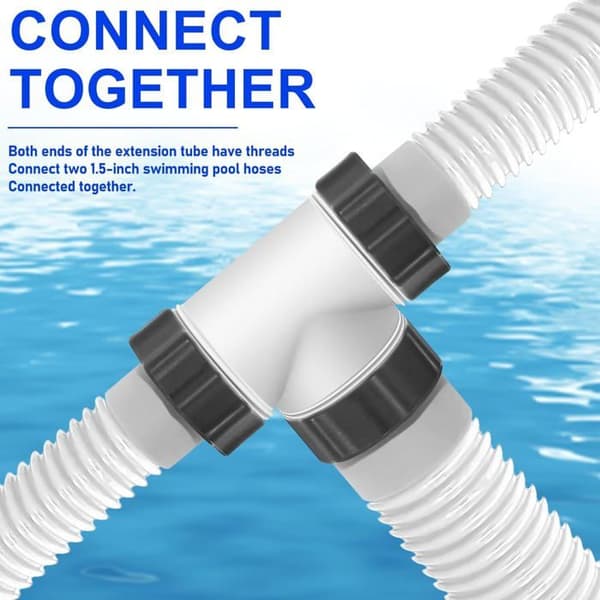 2 x 38 mm poolslangkopplingar, InteX Coleman slanganslutningssats, T-koppling, slangadapter