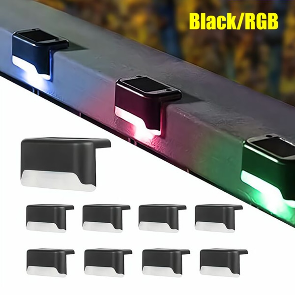 Professionell Solcell Utomhusbelysning Trådlös (4st) Svart RGB LJUS