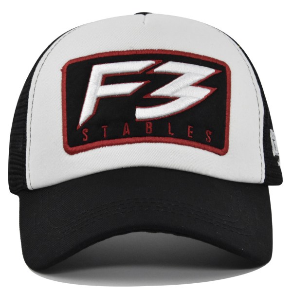 Broderi Mesh Cap F3 Broderi Baseball Cap Tredimensionell broderi Peaked Cap Utomhus Solhatt Färgmatchande Mesh Cap Partihandel Cm6022WineRed Adjustable