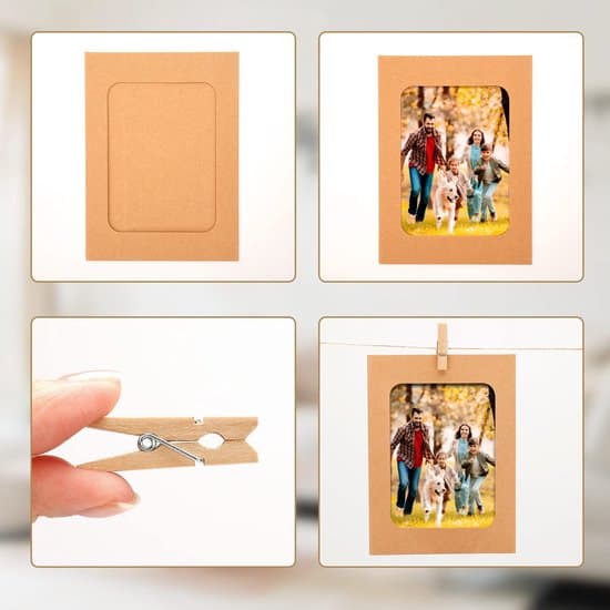 Fotorammer - brunt papir - 20 stk - DIY fotorammer