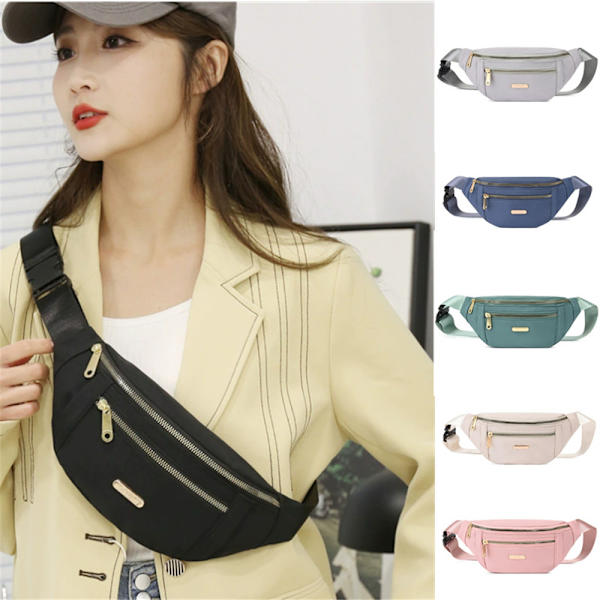 Dam Bum Bag Midja Fanny Pack Plånbok Pengar Bälte Bumbag black