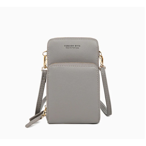 Mini Crossbody telefonväska för kvinnor grå grå gray