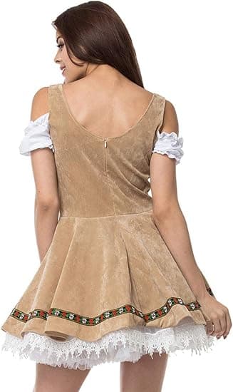 Dam Oktoberfest Kostym Tysk Bayersk Dirndl Klänning Halloween 2XL 2XL
