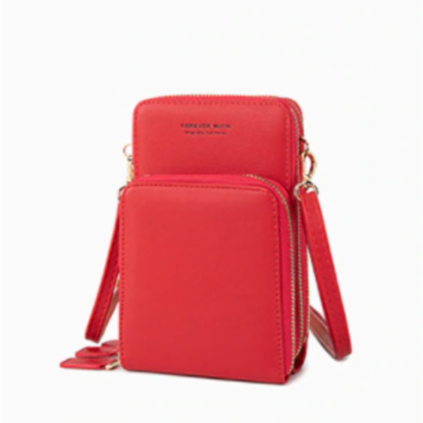 Mini Crossbody telefonväska för kvinnor röd röd red