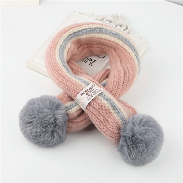 Barnscarf Pojkar Flickor Vintervarma halsdukar Halsvärmare pink
