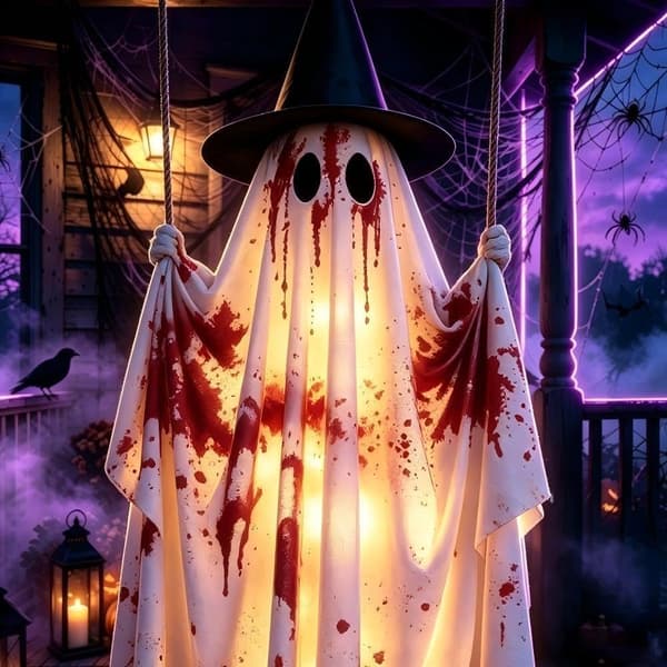 Halloween Hengende Huske Spøkelsesdekor med Fjernkontroll