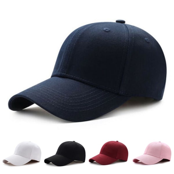 Män Kvinnor Solid Snapback Baseball Cap Utomhussport Hattar Justerbar hatt winered onesize