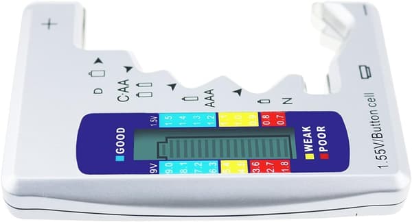 Digital Universal Batteritester Batteritjekker til Alle Batterier C AA AAA DN 9V 6F22 1.5V Knapcelle Små Mini Batterier