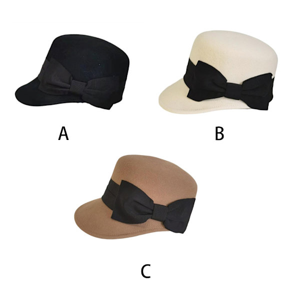 Vinter Höst Hattar Varmhållande Bowknot Cap Vindtät Varm Black