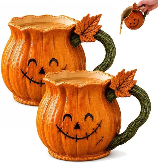 Halloween græskarkop med rustfri stålforing, sød kaffekop