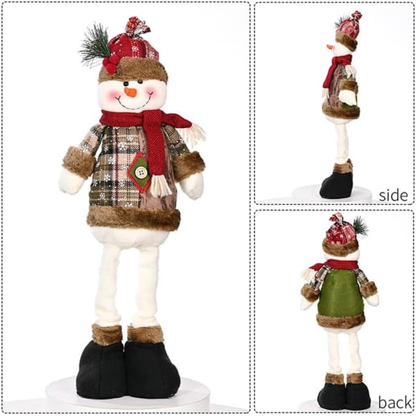 Stora stående julfigurer, bordsdekorationer, julgrans- och spiselpjäsprydnader. snowman