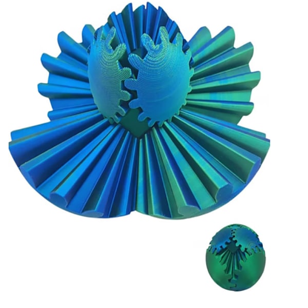 3D-tryckt Kugghjulskula Snurrande Kula eller Kub Fidget Leksak Kugghjulssfär Kugghjulskula Pop Fidget Leksak Stressboll 8cm