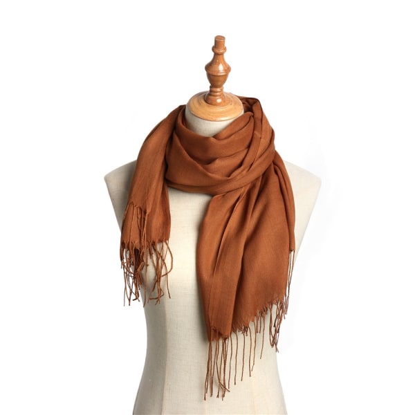 Cashmere Scarf Long Wrap Sjal LÄTT KAFFE