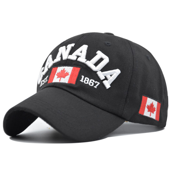 Vår- och sommarhatt Maple Leaf cap Canad par hattar Peaked Cap City utomhus solhatt Green Adjustable