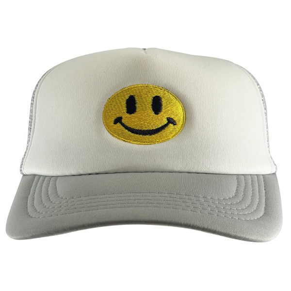 Gravity Threads Smile Face Brodery Justerbar Trucker Hat - Camo classic-white/grey