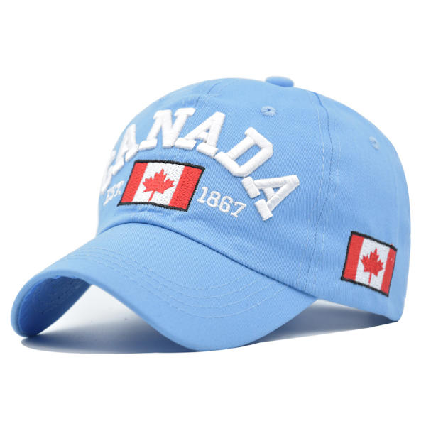 Vår- och sommarhatt Maple Leaf cap Canad par hattar Peaked Cap City utomhus solhatt White Adjustable