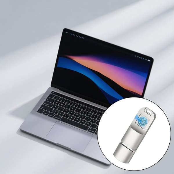 Fingeravtryck USB C-enhet 64G Säker Biometrisk Kryptering Bärbar Lagring för Telefoner Bärbara Datorer Biometrisk Säkerhet USB-enhet