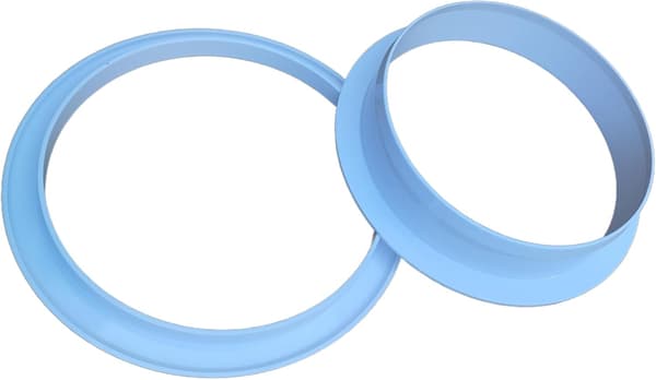 Filterpose støtteringer kompatible med Desjoyaux - Par med sterke indre og ytre ringer i ABS-plast