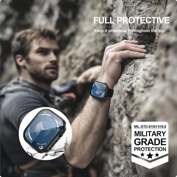 2-pak skærmbeskytter til Apple Watch Series 11/10 46mm, sort