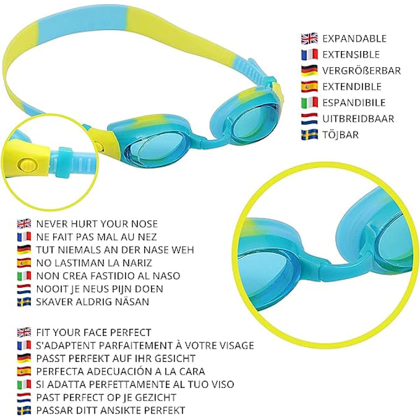 Barn simglasögon 2 st UV-skydd, ingen läckage