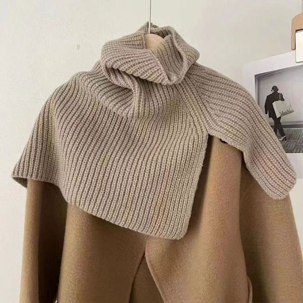 Stickad Scarf Neck Wrap Sjal KHAKI khaki