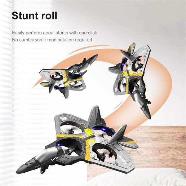RC Fjärrkontroll Flygplan 2.4G Fjärrkontroll Jaktplan Hobbyplan Segelflygplan EPP Skumleksaker RC Drönare Barn Present-A Blue