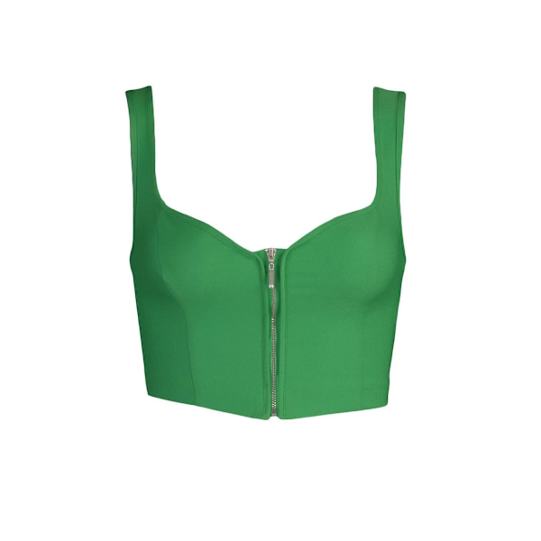 Trendyol Blus Enkel Sweetheart Standardärm Basic Green 34