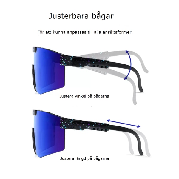 Polariserade Sportsolglasögon Unisex Violett 1-Pack