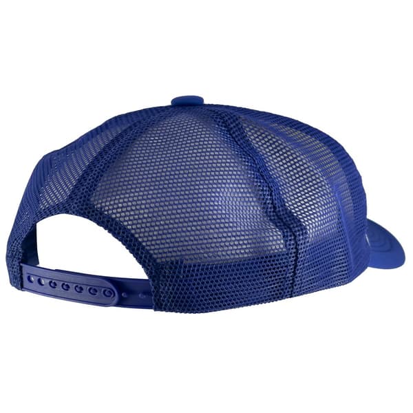 Gravity Threads Smile Face Brodery Justerbar Trucker Hat - Camo cross-white/royal