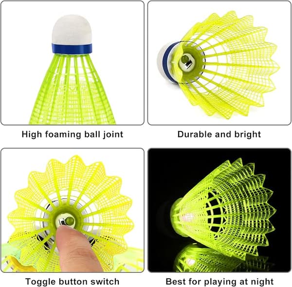 LED Sulkapallo, 12 kpl Sulkapalloja, Nylon Sulkapallo