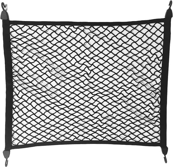 Elastisk lastnet til SUV, justerbare elastiske bagagerumsnet med krog universel til SUV - Organizer 32\" x 24\" strækker sig til 63\"x43\", lastbilslad