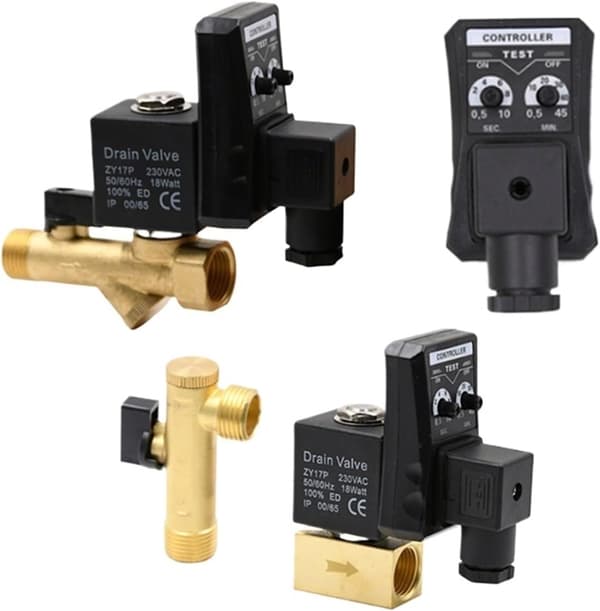 1/2\" Elektronisk Avløpsventil Avløpstimer Kontroller Automatisk Gasslagertank Kompressor Magnetventil 220V DN15(AC220V)