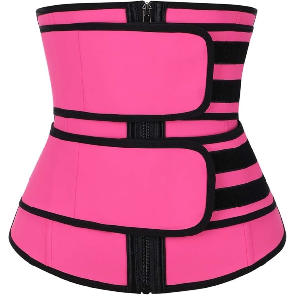 1 st Kvinnor Waist trainer Korsett Slimming Body Shaper Pink Medium