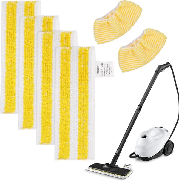 Dampmoppputer Kluterstatning for Karcher EasyFix SC2 SC3 SC4 SC5 Damprenser, Mikrofiber Vaskbare Gjenbrukbare Dampmopptrekkputer Sett