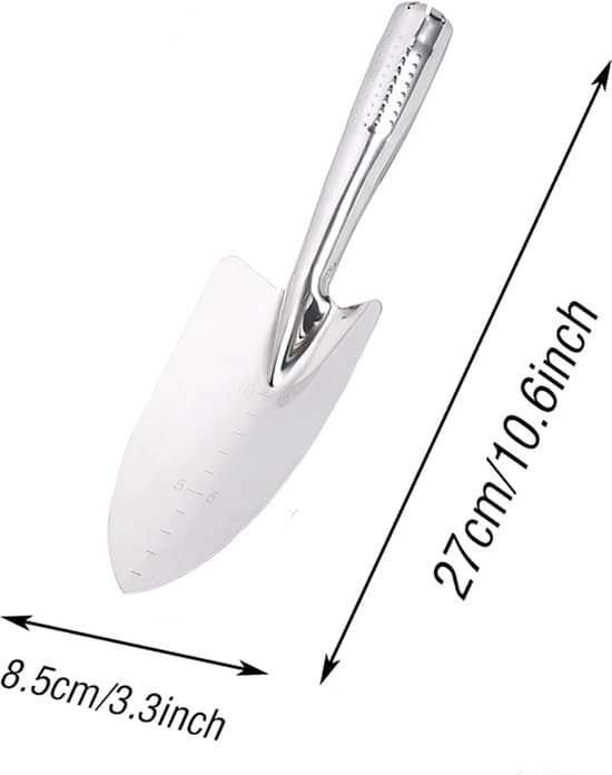Trädgårdsspade - trädgårdsredskap - rostfritt stål - för trädgården; handspade för plantering, omplantering, ogräsrensning och grävning