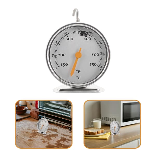 Ovnstermometer Måler 65-288°c Rustfritt Stål Skivetermometer for Hjemmebaking og Ovnskalibrering