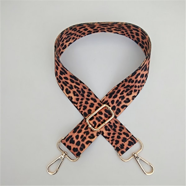Modeväskor för damer med färgade axelremmar Justerbar längd Bred axelrem Handväska Axelrem 80-140 cm Handväska Axelrem leopard print1